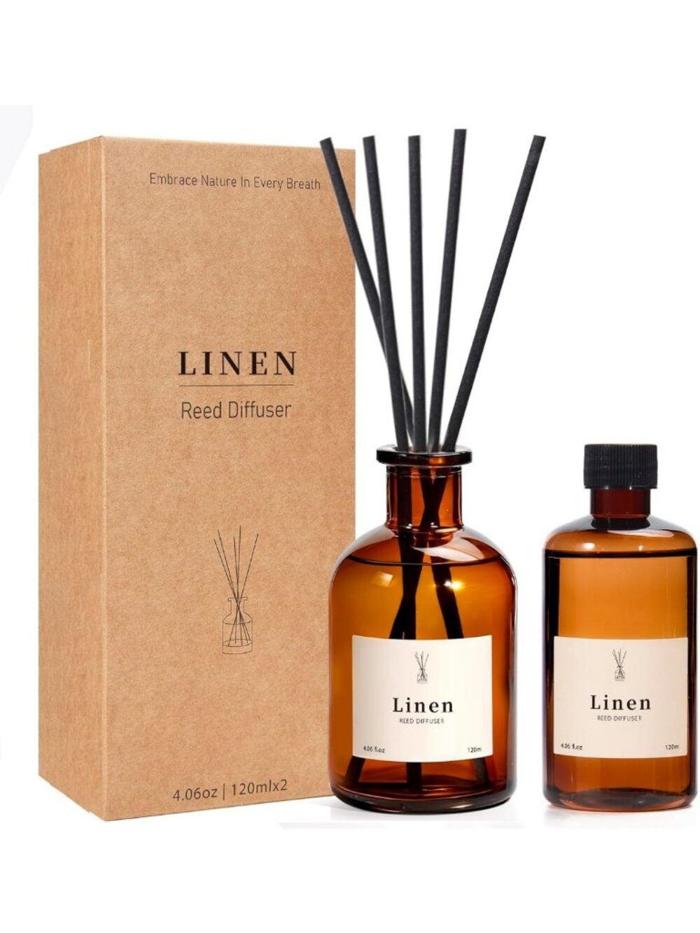Linen Scented Reed Diffuser Set - 8.12 fl. oz Home Fragrance & Decor, 2 Pack